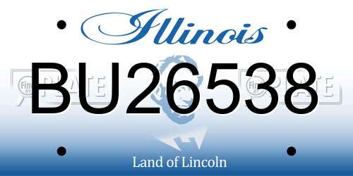 BU26538 Illinois License Plate