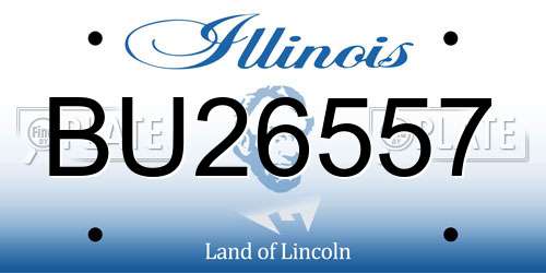 BU26557 Illinois License Plate