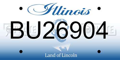BU26904 Illinois License Plate