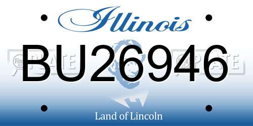 BU26946 Illinois License Plate