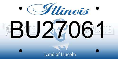 BU27061 Illinois License Plate