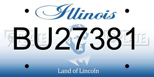 BU27381 Illinois License Plate