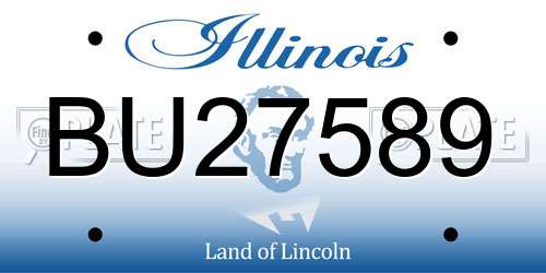 BU27589 Illinois License Plate