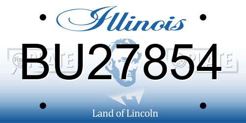 BU27854 Illinois License Plate
