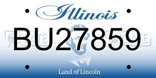 BU27859 Illinois License Plate