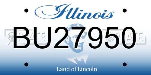 BU27950 Illinois License Plate