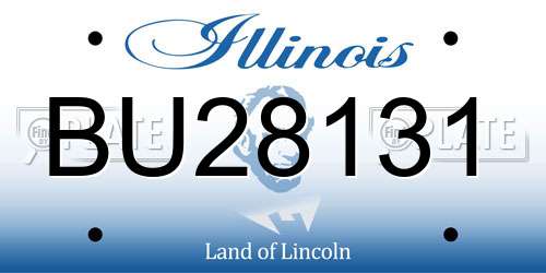 BU28131 Illinois License Plate