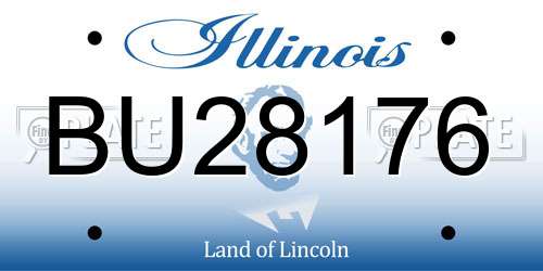 BU28176 Illinois License Plate
