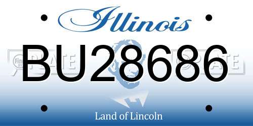 BU28686 Illinois License Plate