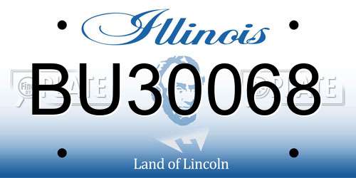BU30068 Illinois License Plate