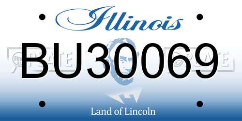 BU30069 Illinois License Plate