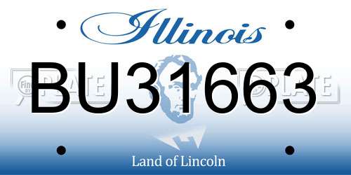 BU31663 Illinois License Plate
