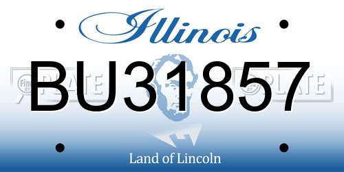 BU31857 Illinois License Plate
