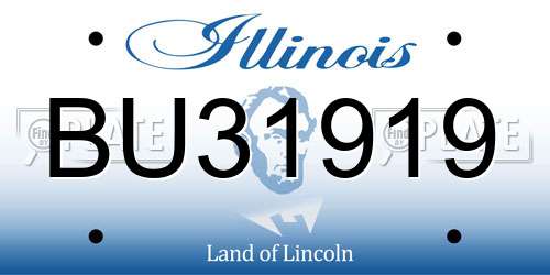 BU31919 Illinois License Plate