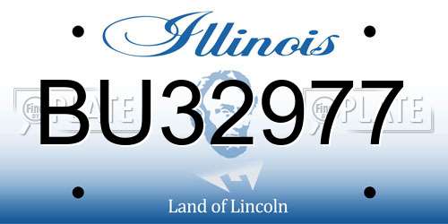 BU32977 Illinois License Plate