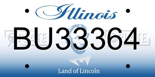BU33364 Illinois License Plate