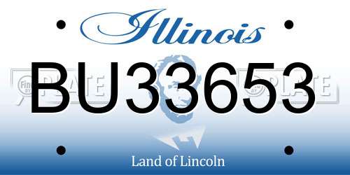 BU33653 Illinois License Plate