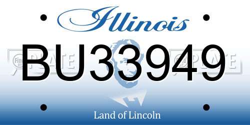 BU33949 Illinois License Plate