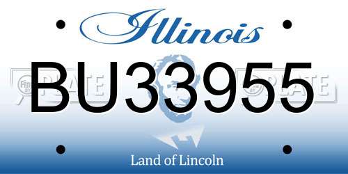 BU33955 Illinois License Plate