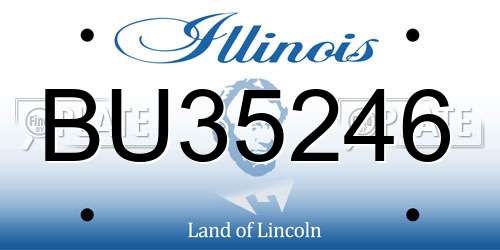 BU35246 Illinois License Plate