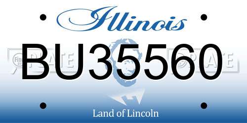BU35560 Illinois License Plate