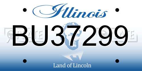 BU37299 Illinois License Plate