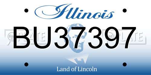 BU37397 Illinois License Plate