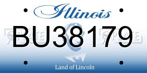 BU38179 Illinois License Plate