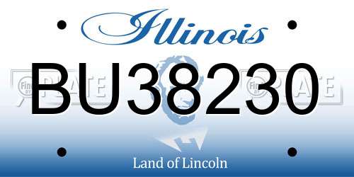 BU38230 Illinois License Plate