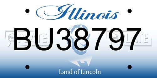 BU38797 Illinois License Plate