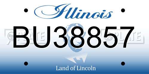 BU38857 Illinois License Plate
