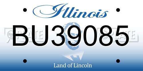 BU39085 Illinois License Plate