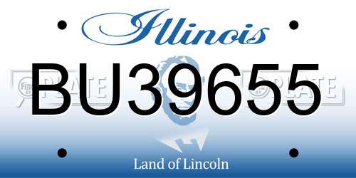 BU39655 Illinois License Plate