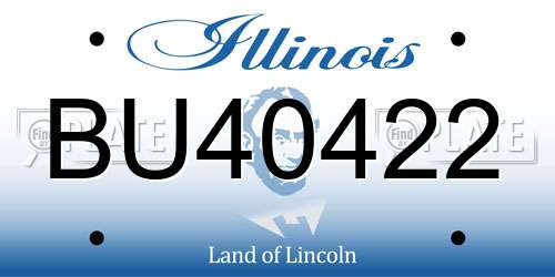 BU40422 Illinois License Plate
