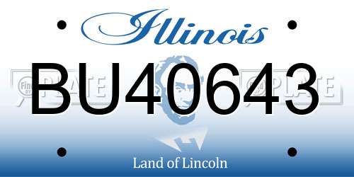 BU40643 Illinois License Plate