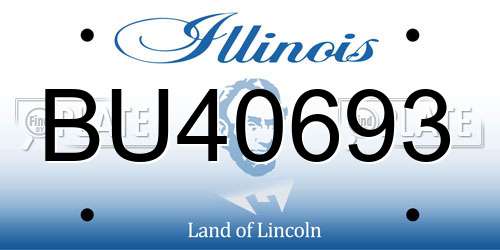 BU40693 Illinois License Plate