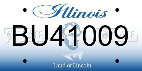 BU41009 Illinois License Plate