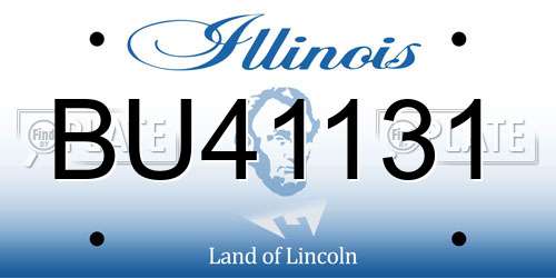BU41131 Illinois License Plate