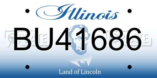 BU41686 Illinois License Plate