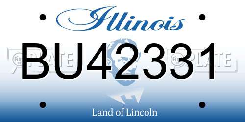 BU42331 Illinois License Plate