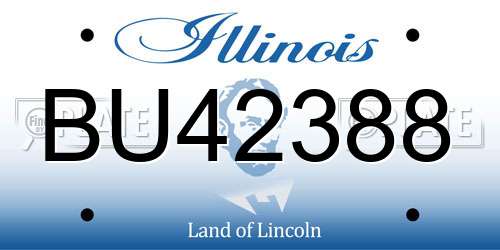 BU42388 Illinois License Plate