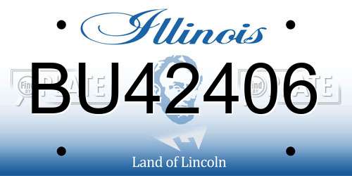 BU42406 Illinois License Plate