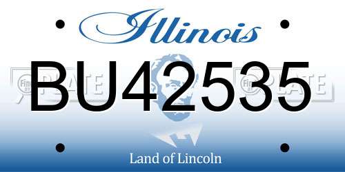 BU42535 Illinois License Plate