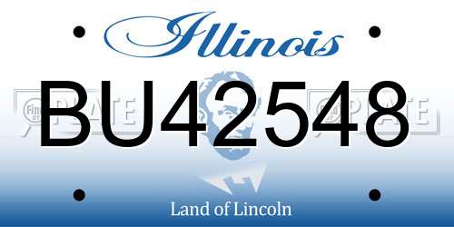 BU42548 Illinois License Plate