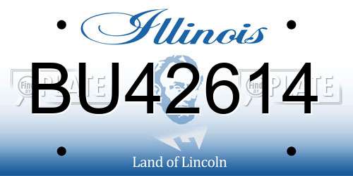BU42614 Illinois License Plate