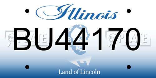 BU44170 Illinois License Plate