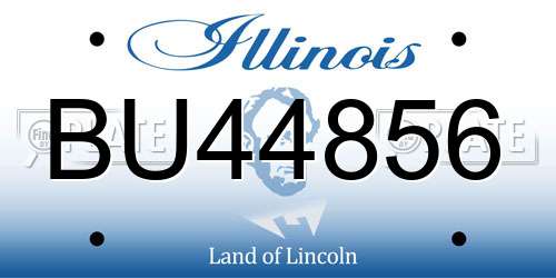 BU44856 Illinois License Plate