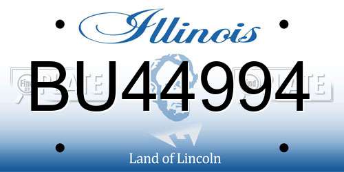 BU44994 Illinois License Plate