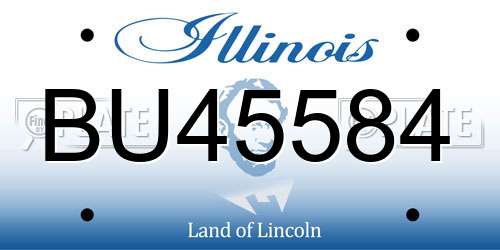 BU45584 Illinois License Plate
