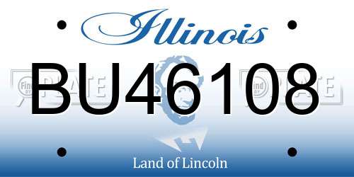 BU46108 Illinois License Plate